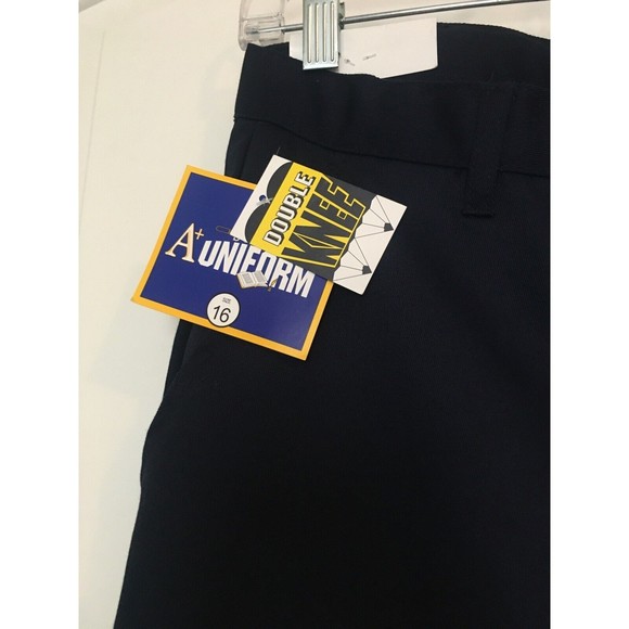 A+ School Uniform Pants Boys Size 16 Navy Blue - Picture 3 of 12